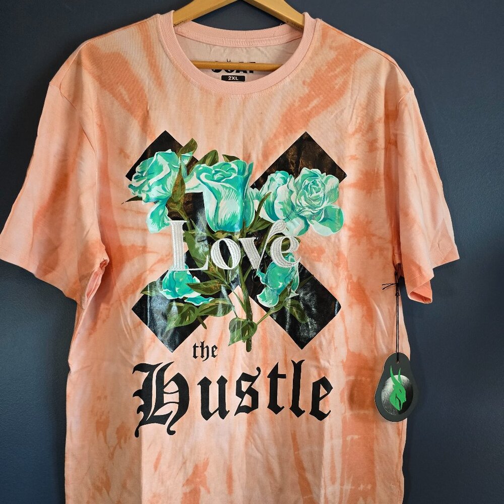"Love The Hustle" GOAT Brand T-Shirt Size 2-XL *NEW W/Tags*